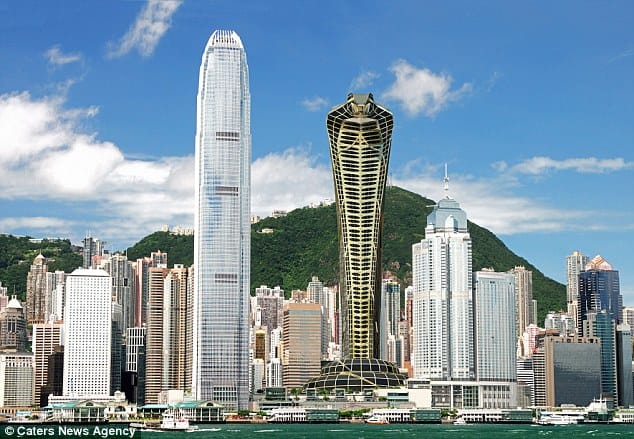 building in the shape of cobra designed