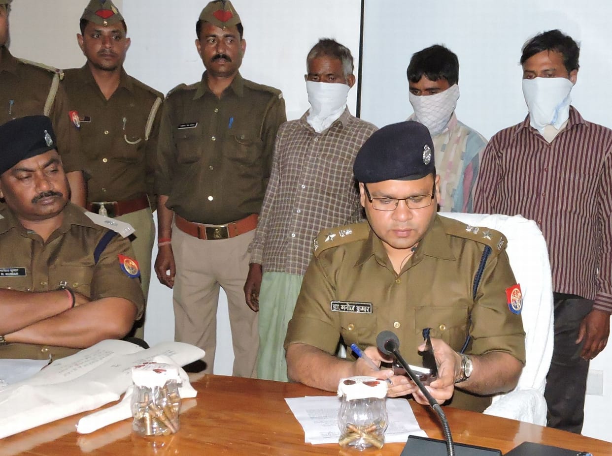 Making illegal arms factory busted
