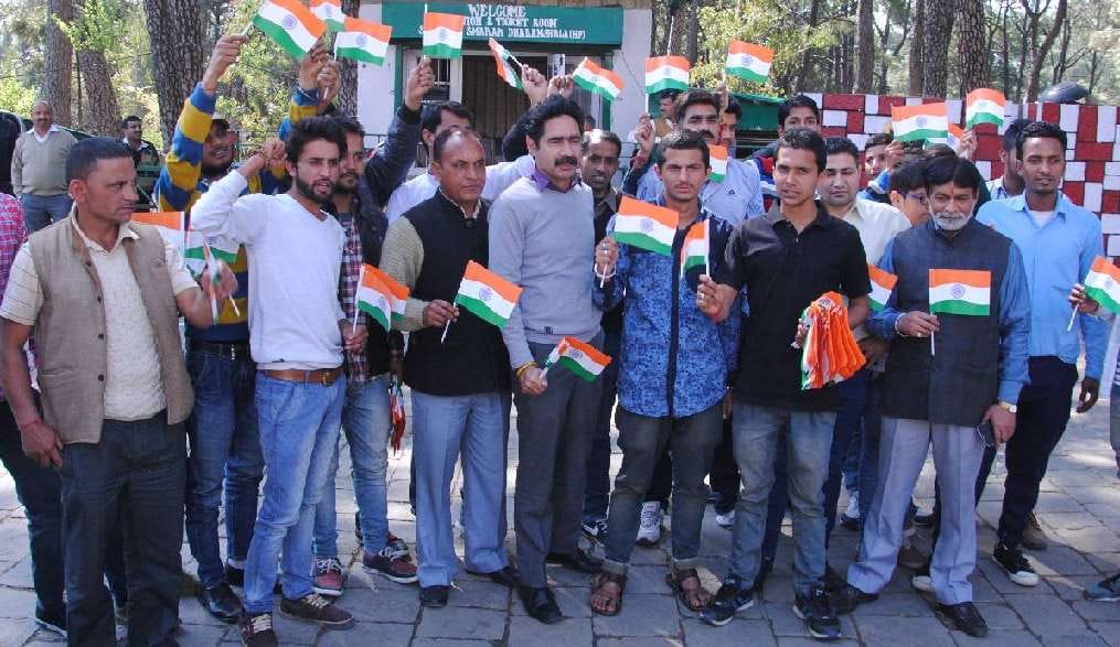 protest against india pak t20 match in dharamsala