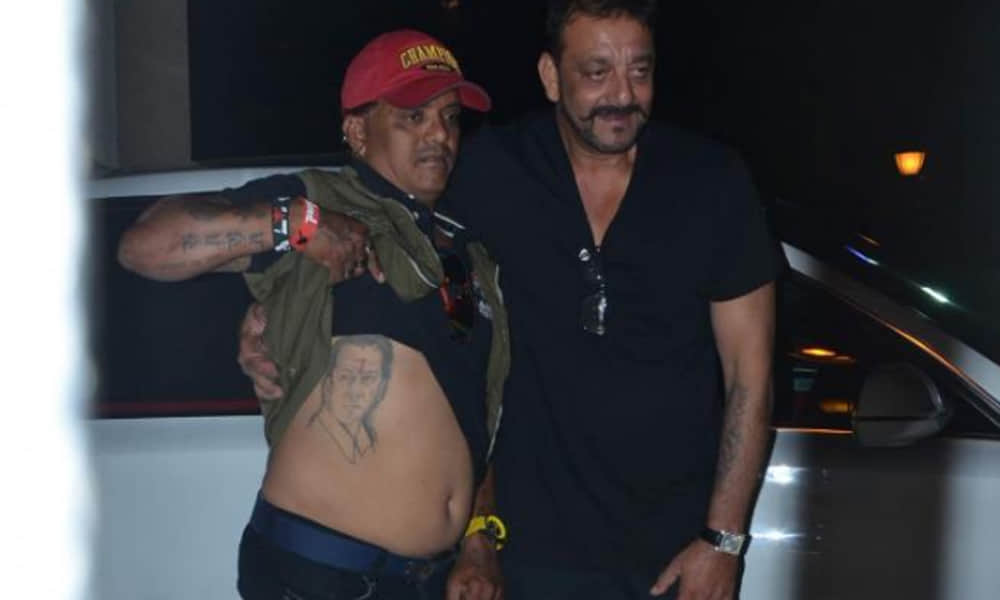 Crazy Fan tattoos Sanjay Dutt's face all over his body
