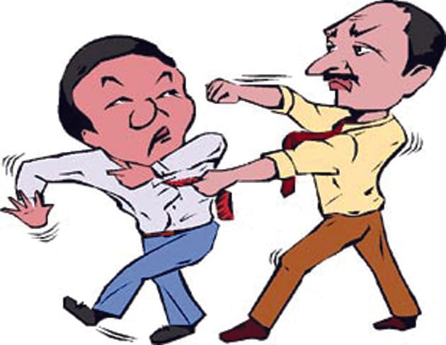 fighting in temple