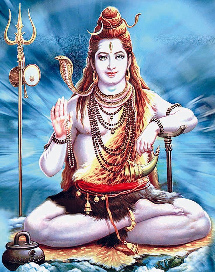 story behind Lord Shiva hold trishul damru nag and moon