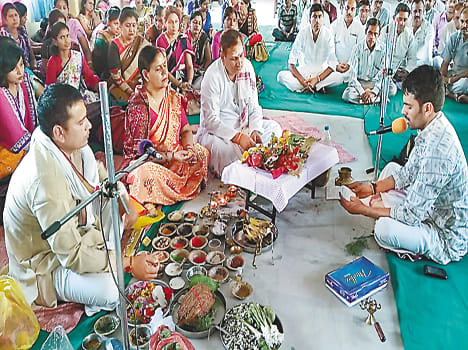 Maharishi Vidya Mandir was Rudrabhishek