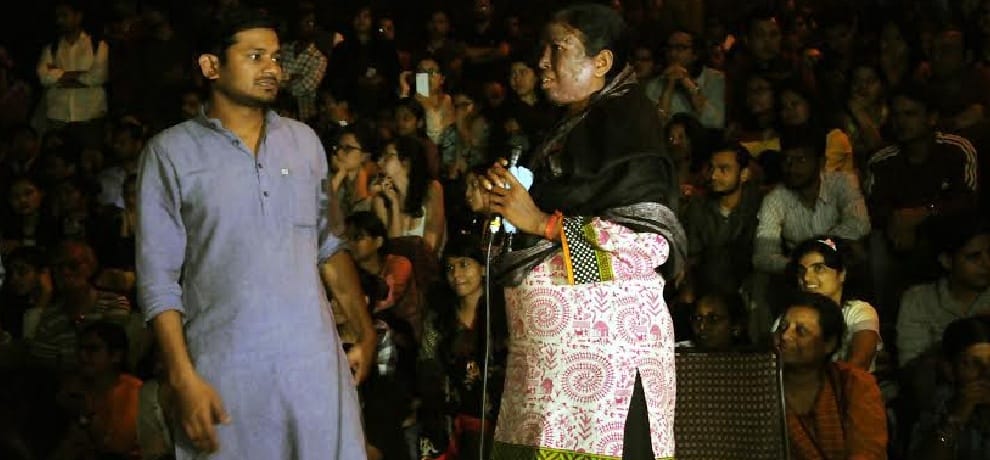 adivasi activist soni sori teaches nationality to jnu students
