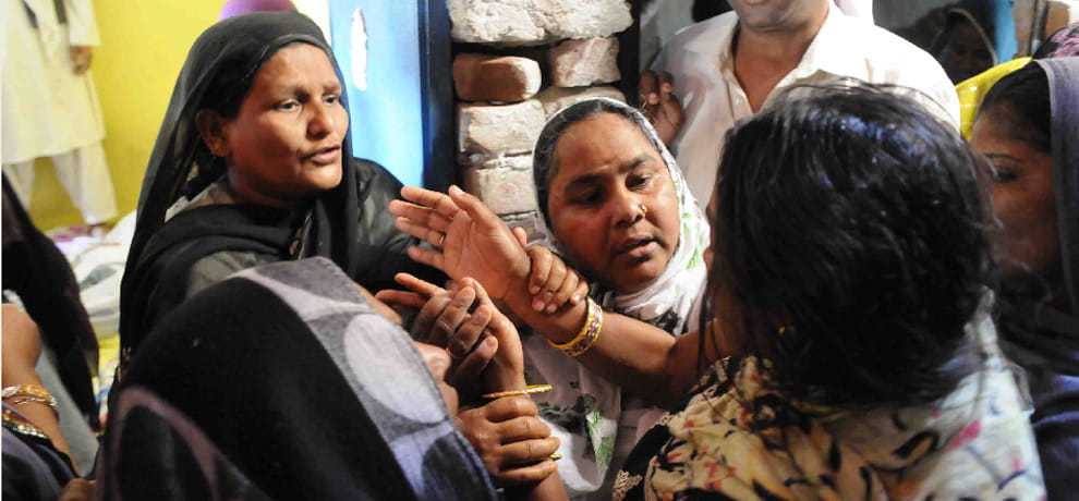 Seeing her dead body mother was insensible, she was burnt alive after rape