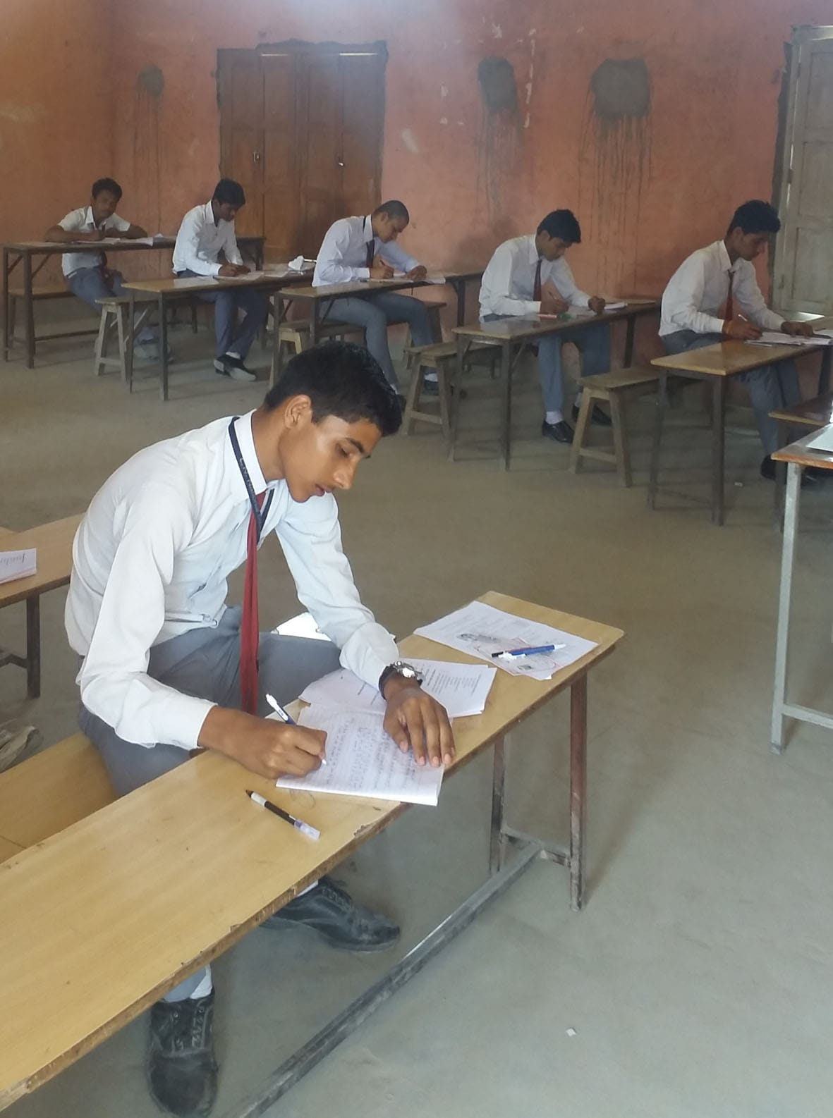 board exam under cctv camera 