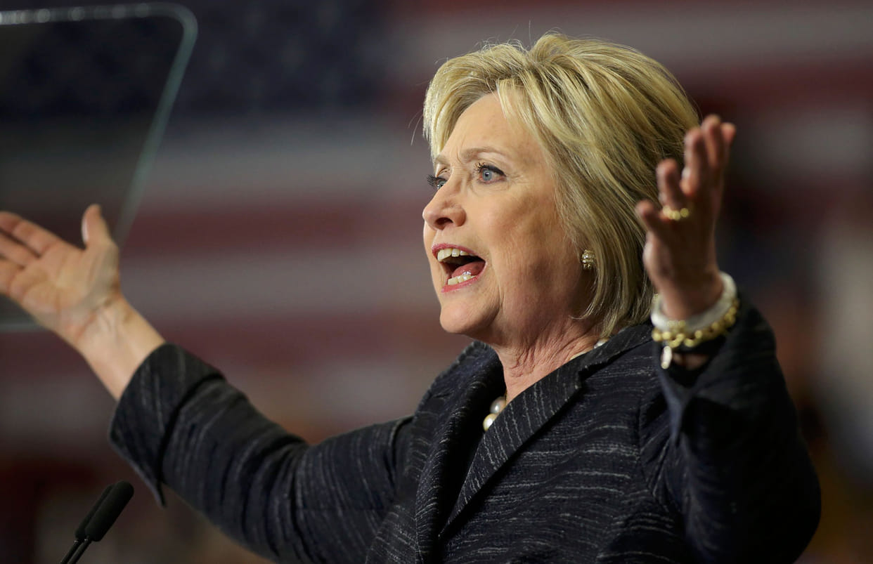 Clinton and about trade with China is thinking of Trump