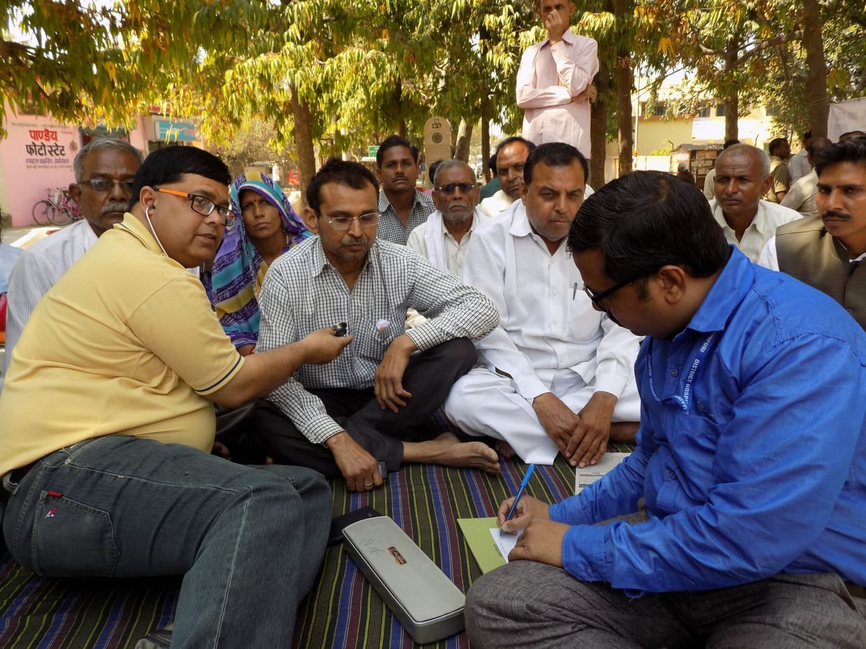 The health check of the family sitting on hunger strike
