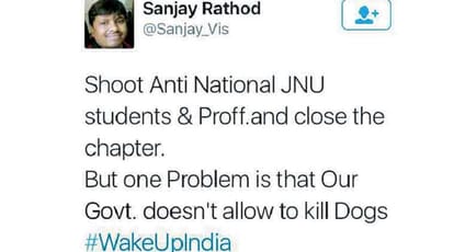 BJP IT cell official Sanjay Rathod tweets: Kill JNU students, professors; later deletes it
