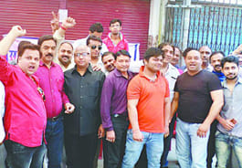 Traders took to the streets