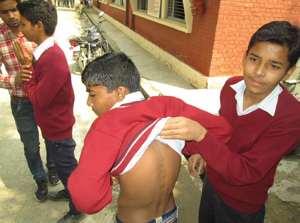 forty four students beaten for three hours