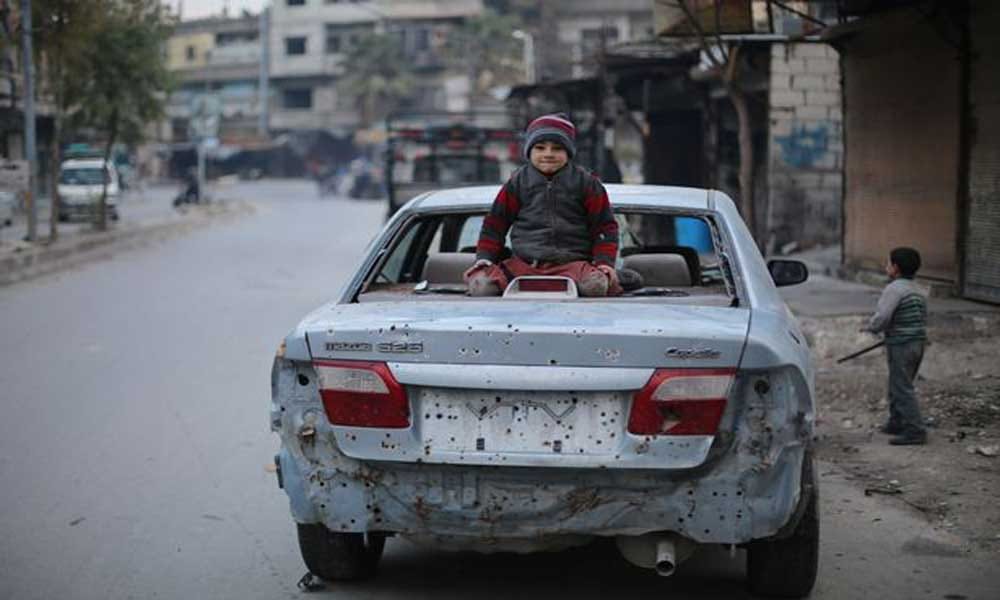 Condition of Syrian kids after war