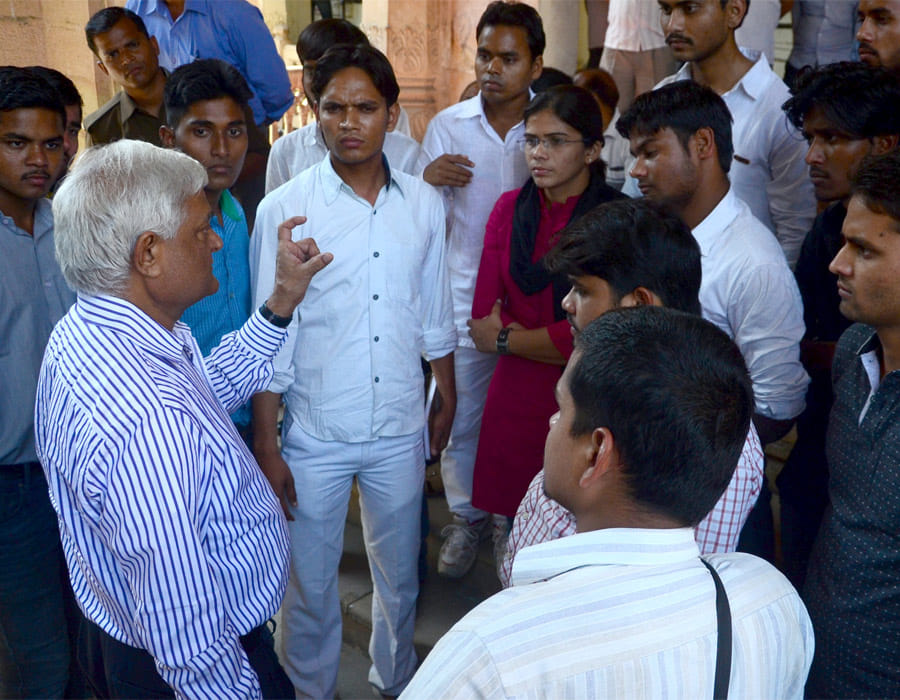 Protest against Allahabad University VC, 16 students suspended.