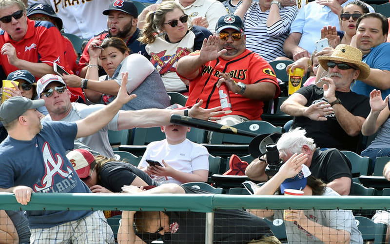 a dad saved his child from baseball bat