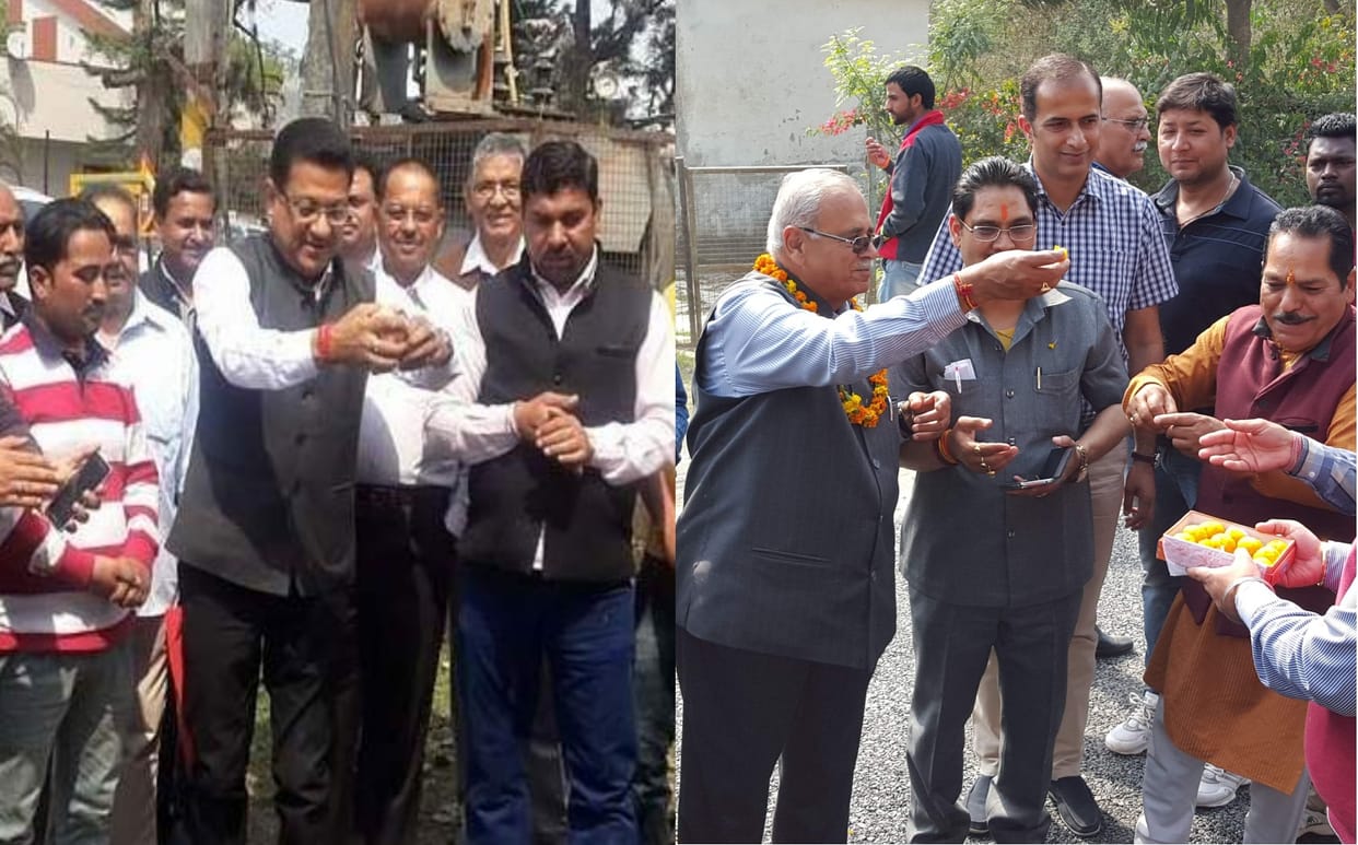 BJP and congress start politics on road inauguration.