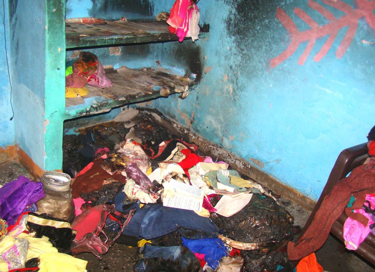 fire curtails marriage of daughter
