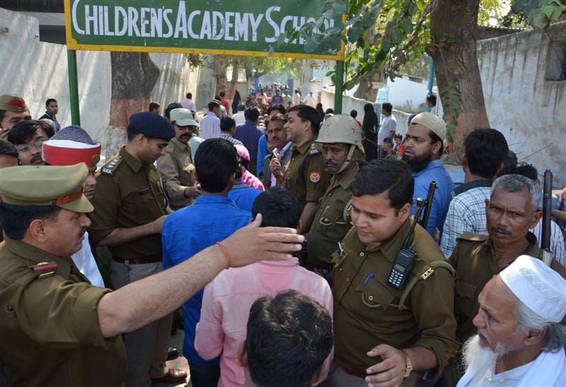 The dispute over the recovery in the school , firing - stoned