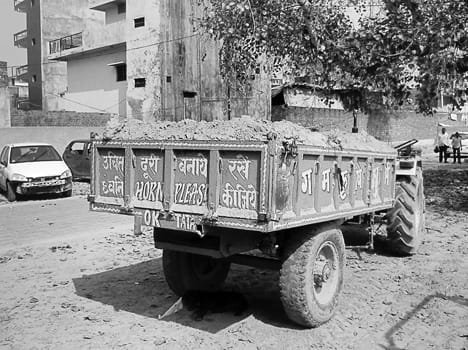 Police seized the sand-laden tractor trolley