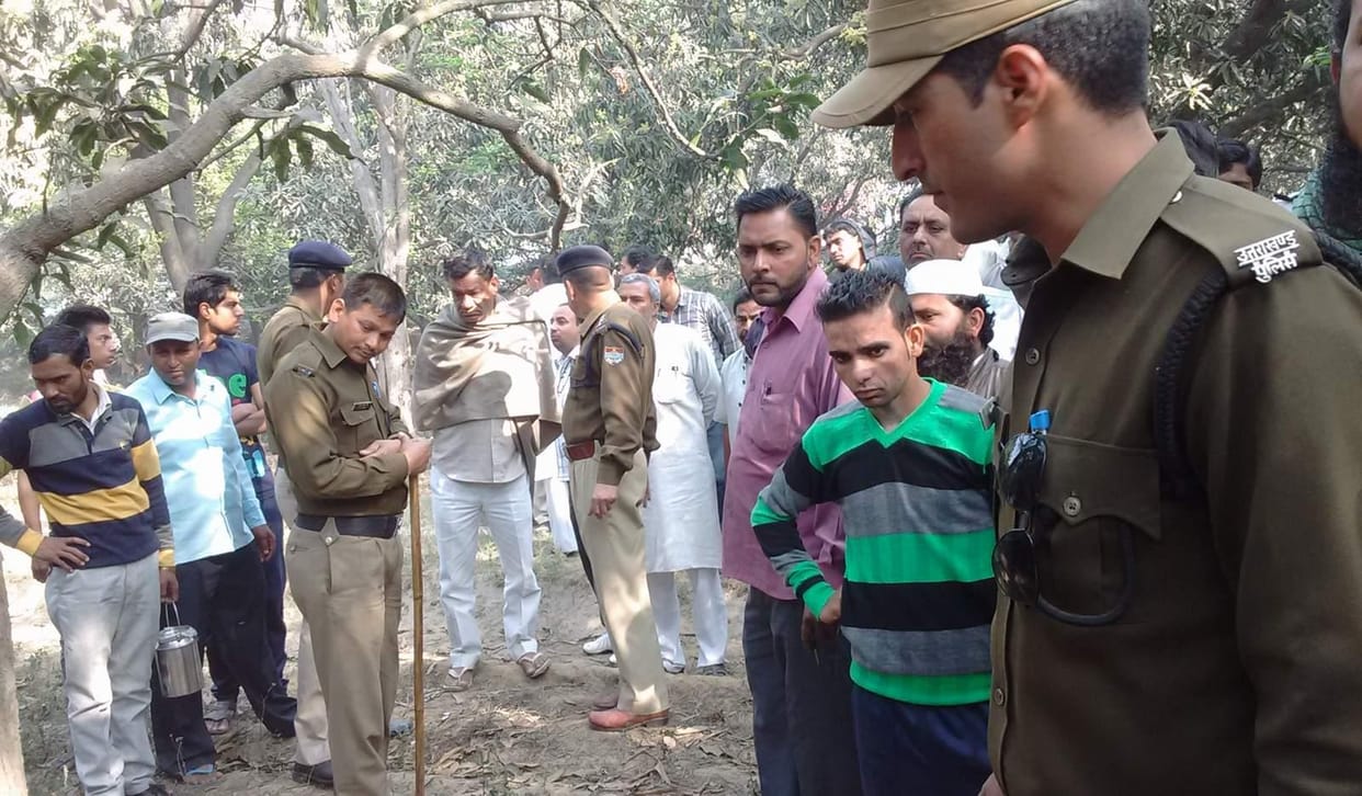 The young man's body was found in the pit