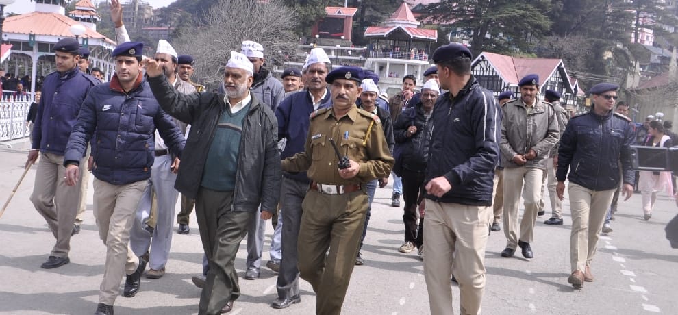  AAP leader rajan sushant arrest at shimla.