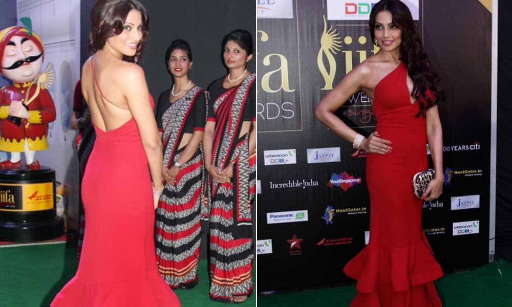 Bollywood actresses in red gown