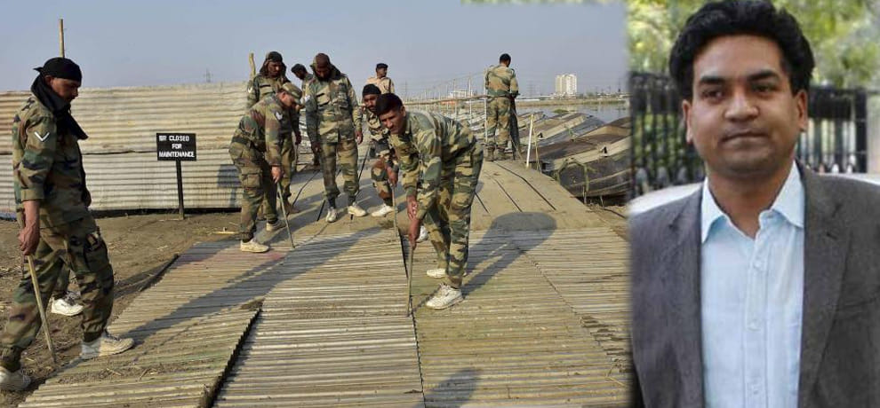aap minister kapil mishra wrote letter to defence ministry for army help