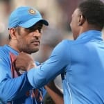 dywane bravo and ms dhoni enjoying after warm-up match