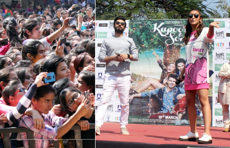 alia bhatt, siddarth malhotra, fawad khan, kapoor & sons movie, movie promotion
