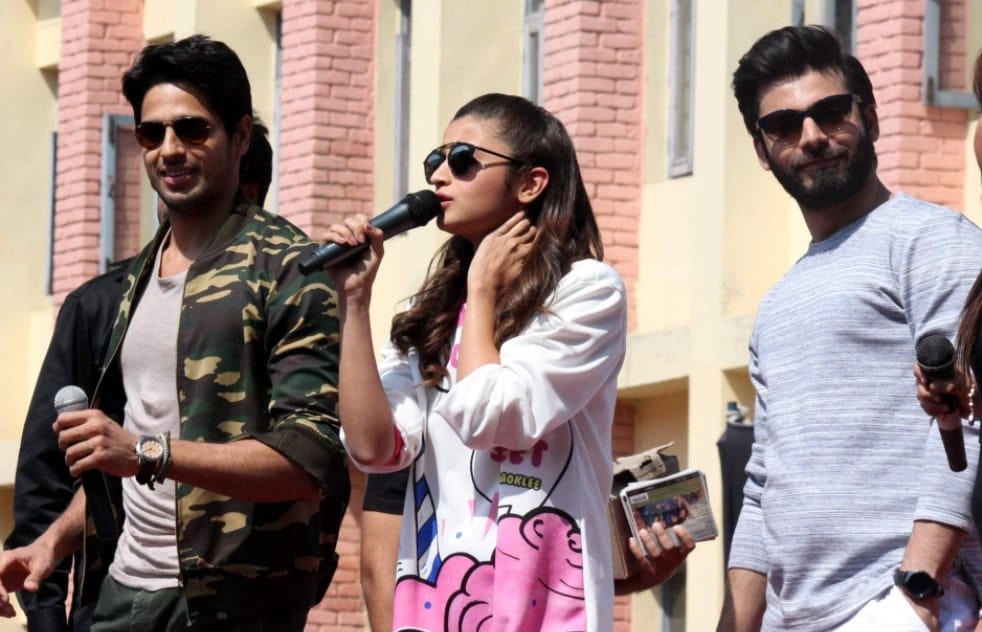 alia bhatt, siddarth malhotra, fawad khan, kapoor & sons movie, movie promotion