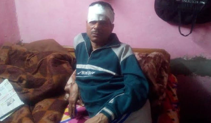 due to dispute on Parking, assault between Punjab and Haryana policeman