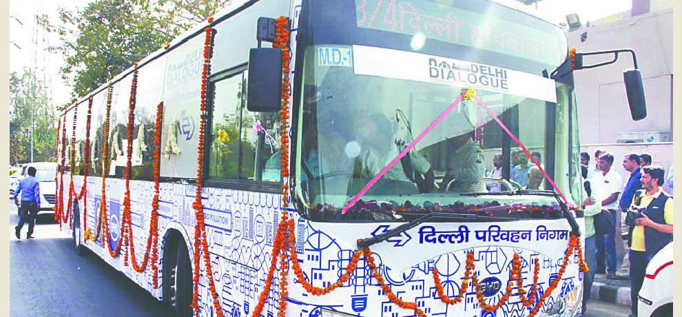 first electrical bus started in delhi