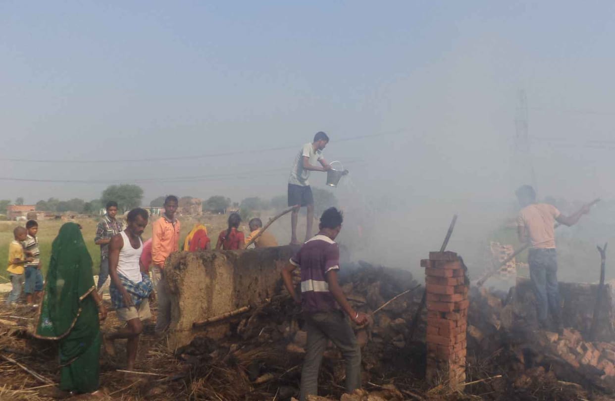 The spark from the stove around residential Mdha
