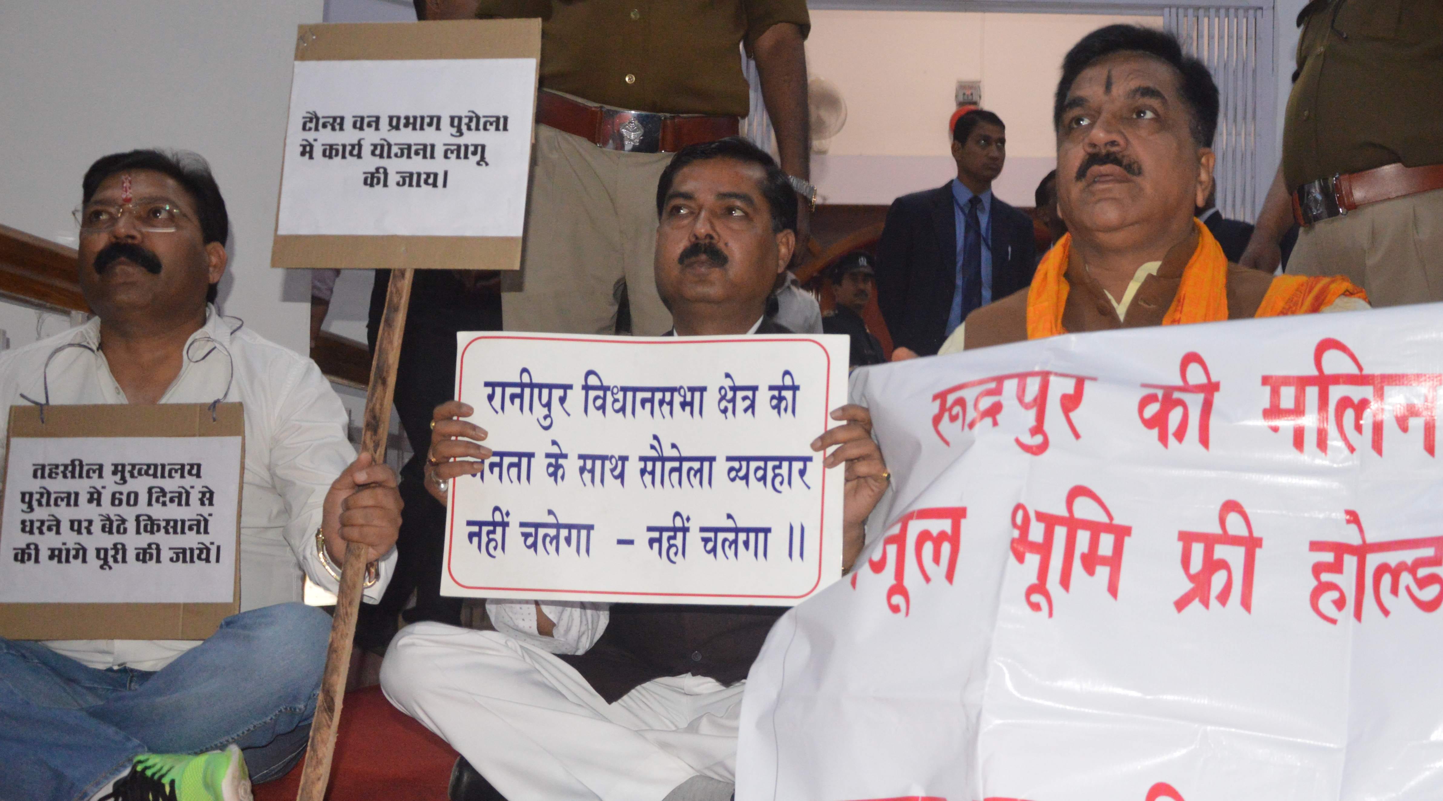 MLA on protest to safety from leopard.
