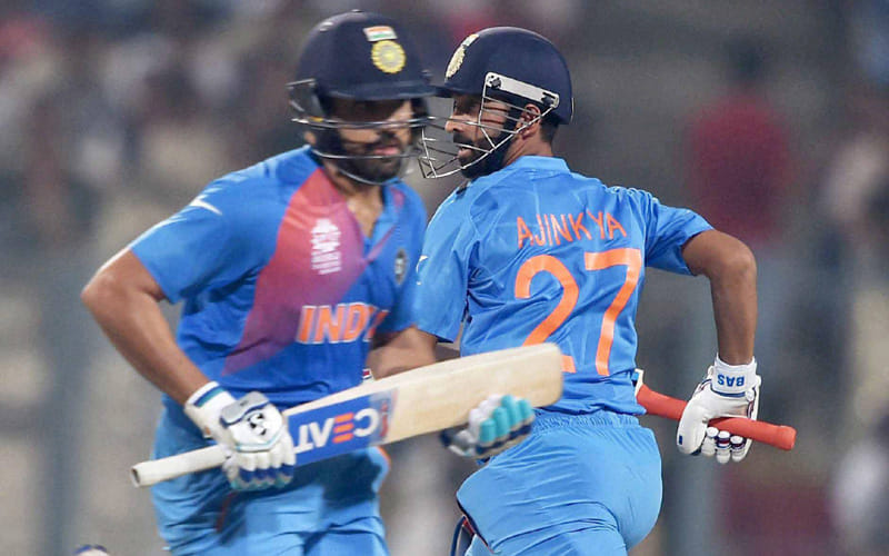 dywane bravo and ms dhoni enjoying after warm-up match