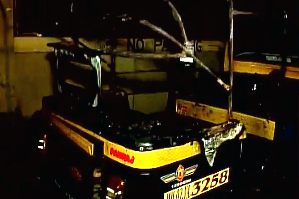 death auto driver accident CTU bus-auto accident, Chandigarh,