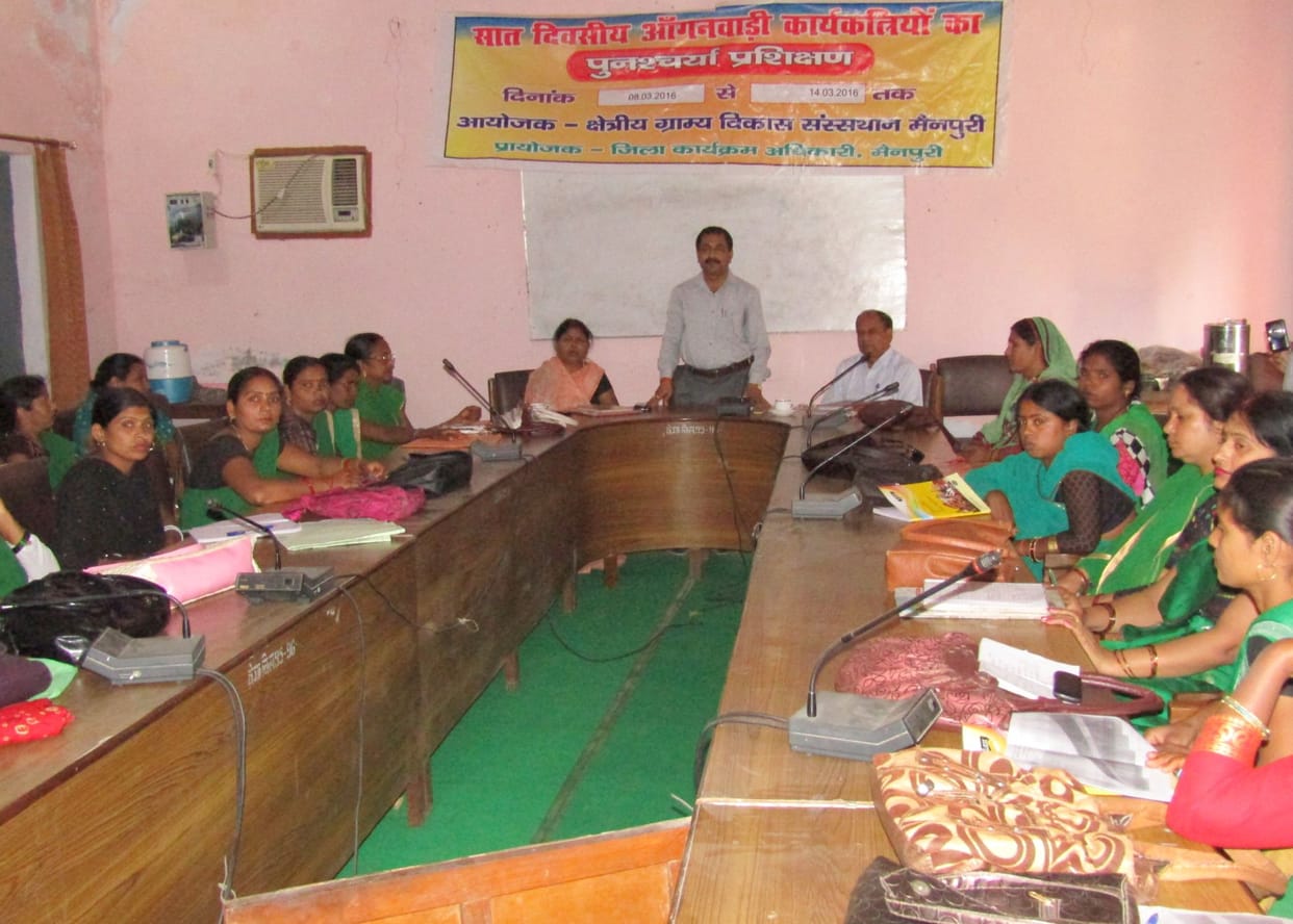The special contribution in eradicating malnutrition anganbadis