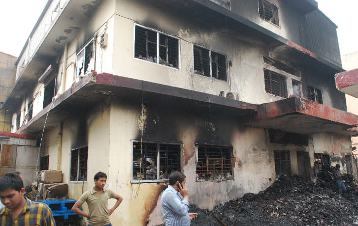 Factory fire, the loss of over a carore