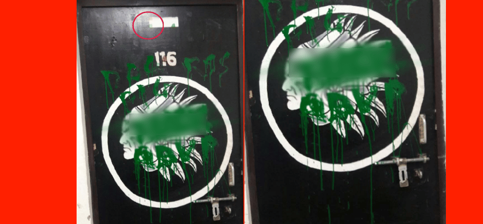 JNU: Hostel vulgar words written on the door of the room, torn sticker Tinrge