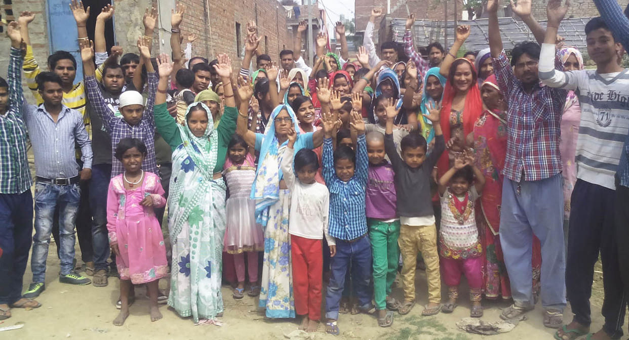 the people of chandi protest on development issue