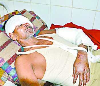 theft in temple, fire on gaurd