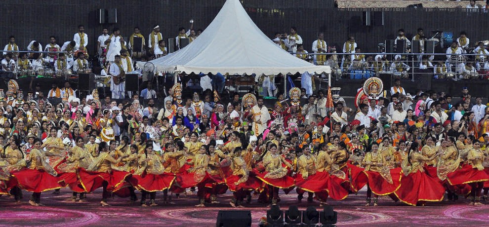 In pics you see first day special of the World Culture Festival