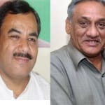 हरक सिंह रावत (बाएं) और विजय बहुगुणा।