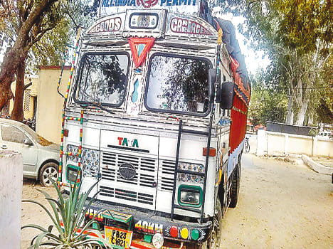 Retail goods laden truck seized