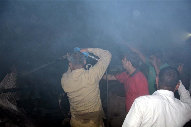 Factory fire , stampede