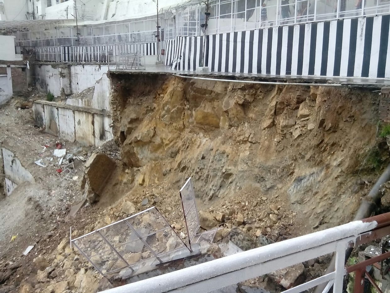 landslide in near mata temple katara