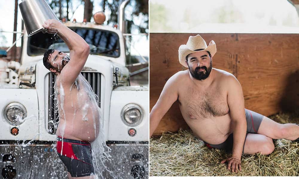 OMG Canadian man poses as sensuous model in a farmhouse