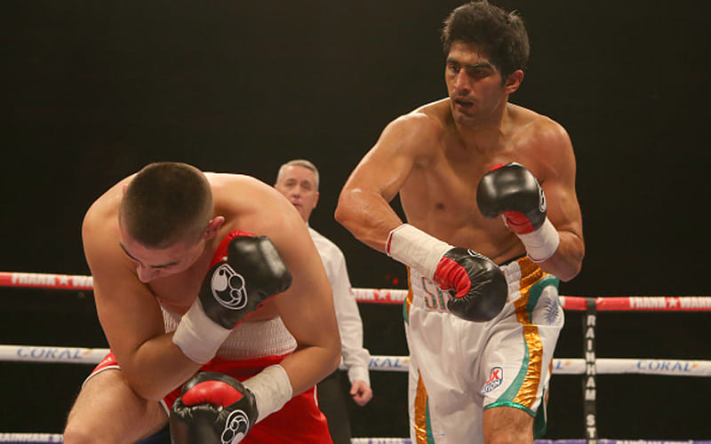 vijender singh won his fourth match