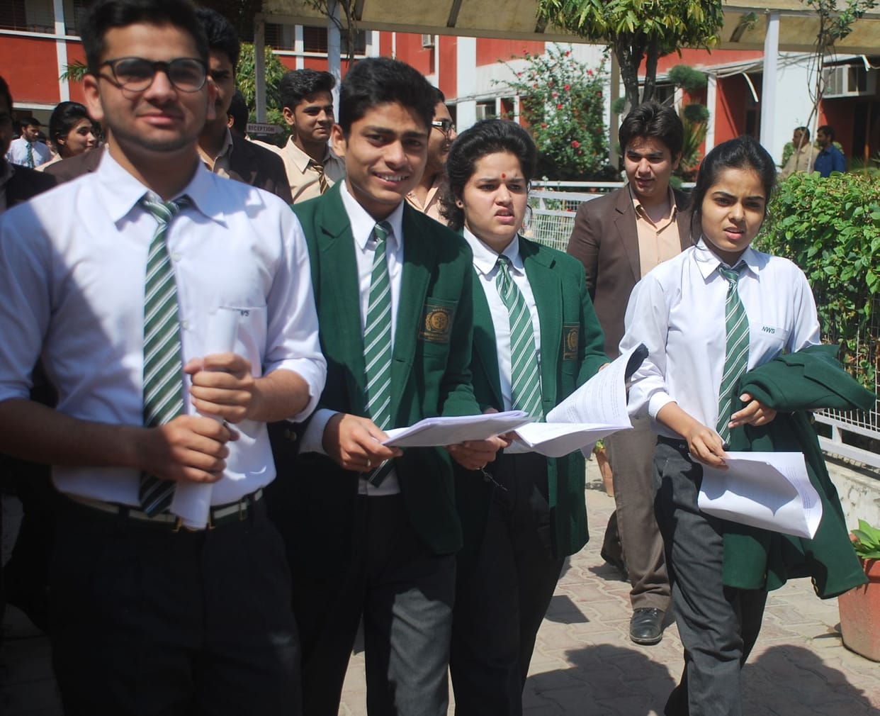 Students involved in math questions