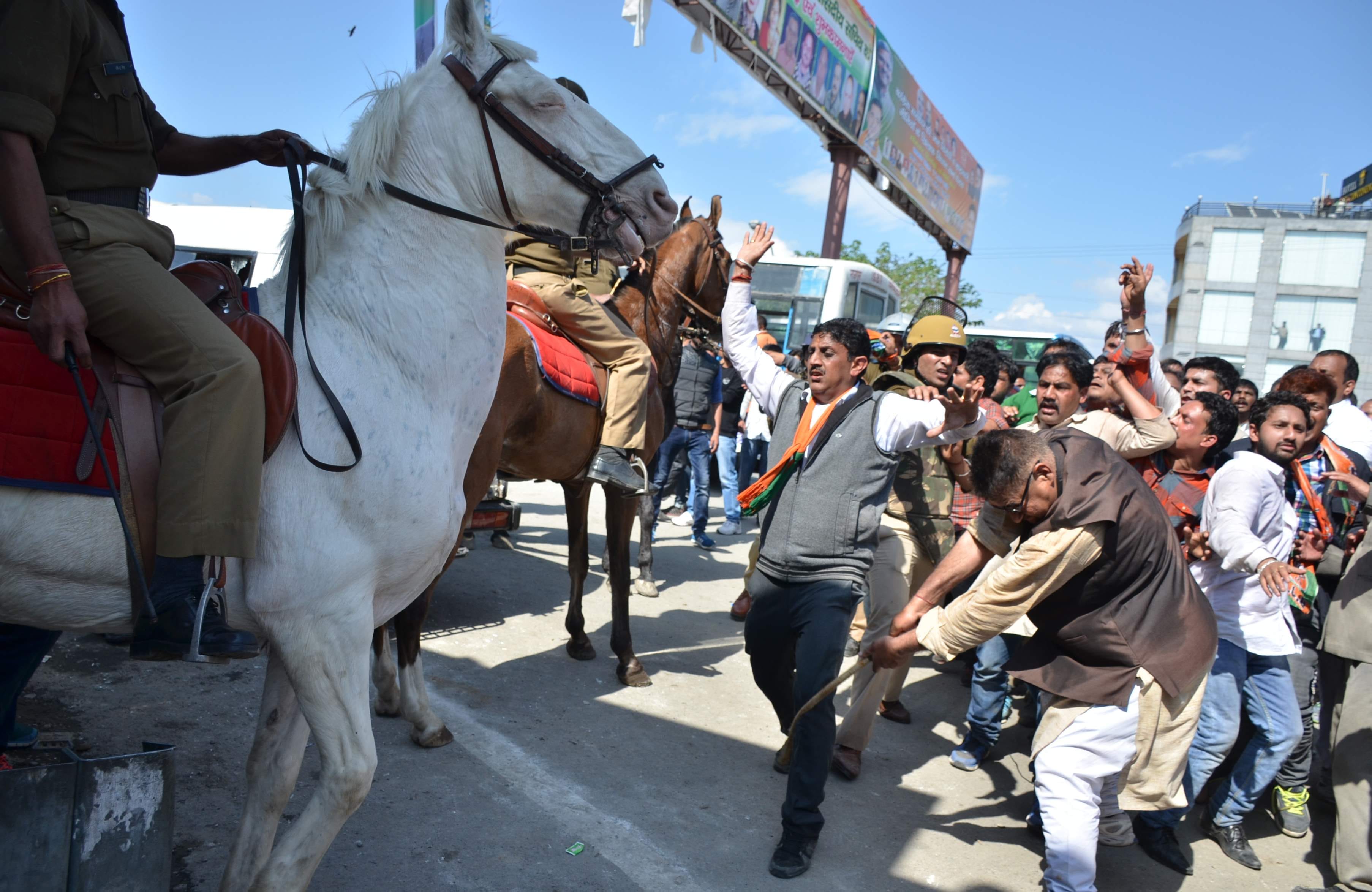 mussoorie BJP MLA ganesh joshi beaten horse