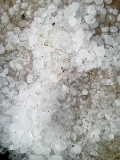 hailstone fall in month of march in up